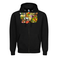 Black lunch lady coffee cups Zipper Hoodie - Zillion Design Studio