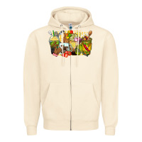Sandshell lunch lady coffee cups Zipper Hoodie - Zillion Design Studio