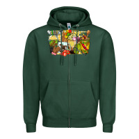 Sports Green lunch lady coffee cups Zipper Hoodie - Zillion Design Studio