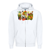 White lunch lady coffee cups Zipper Hoodie - Zillion Design Studio
