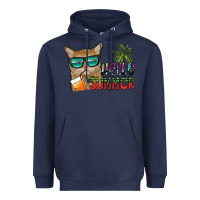 Navy hello summer Heavyweight Hoodie - SublimationCraftShop