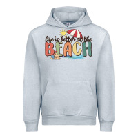 Heather Grey life is better at the beach Urban Hoodie - MaliasSmallBusiness