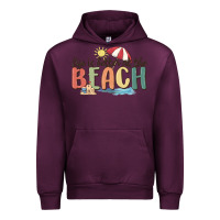 Mauve Wine life is better at the beach Urban Hoodie - MaliasSmallBusiness