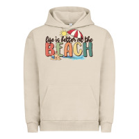Pigment French Oak life is better at the beach Urban Hoodie - MaliasSmallBusiness