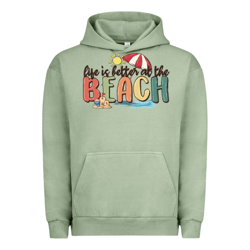 Life Is Better At The Beach Urban Hoodie by MaliasSmallBusiness | Teevron
