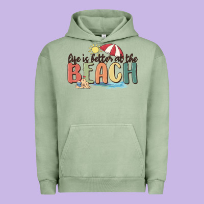 Life Is Better At The Beach Urban Hoodie Designed By Maliassmallbusiness