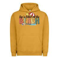 Pigment Peanut Butter life is better at the beach Urban Hoodie - MaliasSmallBusiness