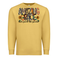 Antique Gold amazing grace how sweet the sound Premium Sweatshirt - RacoonDesign