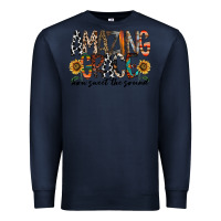 Navy amazing grace how sweet the sound Premium Sweatshirt - RacoonDesign