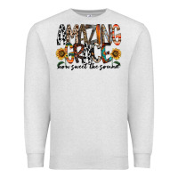 Oatmeal Heather amazing grace how sweet the sound Premium Sweatshirt - RacoonDesign