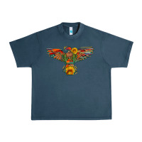 Midnight Navy thunderbird  wild soul with sunflower serape aztec Urban Heavy Tee - Artiststas