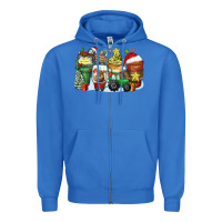True Royal Christmas tractor coffee cups Zipper Hoodie - Zillion Design Studio