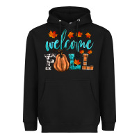 Black welcome fall Heavyweight Hoodie - HRA Design Shop