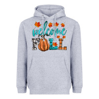 Heather Grey welcome fall Heavyweight Hoodie - HRA Design Shop