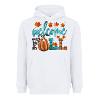 White welcome fall Heavyweight Hoodie - HRA Design Shop