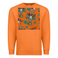 Carrot western cross and bull skull seamless pattern Premium Sweatshirt - HRA Design Shop