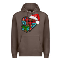 Coffee Christmas heart gemstones leopard Premium Hoodie - BarkalooDesign