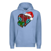 Colony Blue Christmas heart gemstones leopard Premium Hoodie - BarkalooDesign