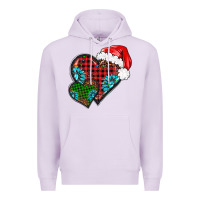 Lilac Christmas heart gemstones leopard Premium Hoodie - BarkalooDesign