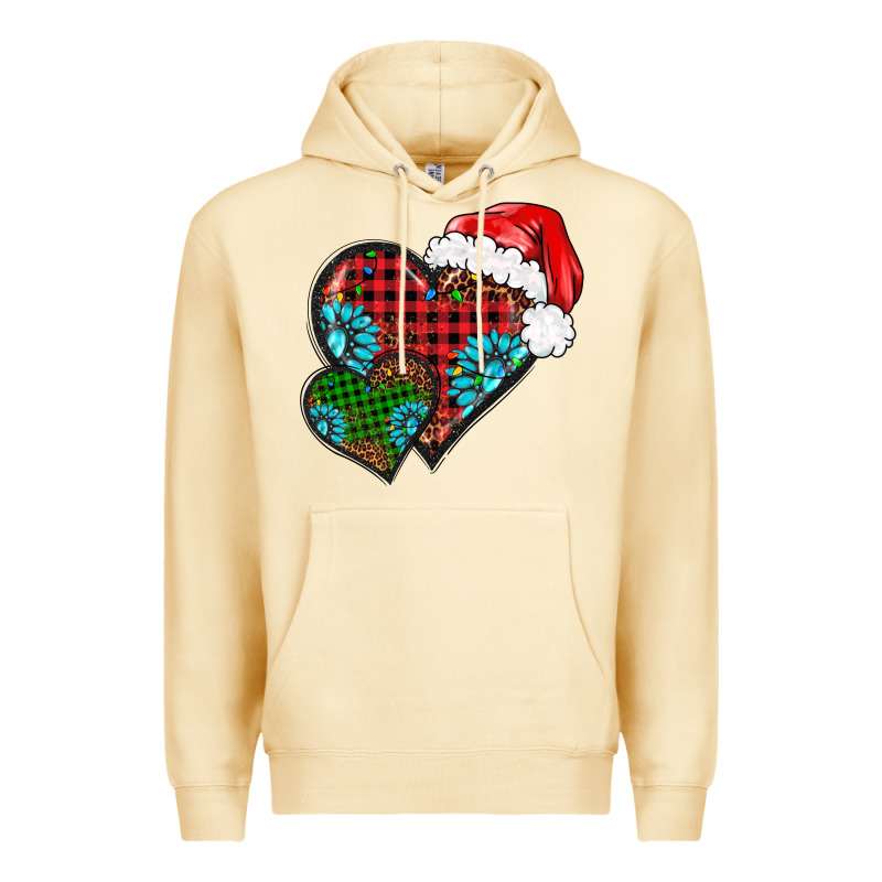 Christmas Heart Gemstones Leopard Premium Hoodie by BarkalooDesign | Teevron