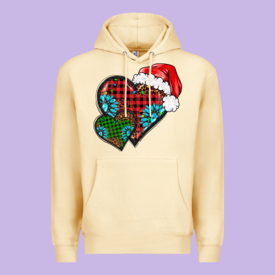 Christmas Heart Gemstones Leopard Premium Hoodie Designed By Barkaloodesign