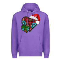 Purple Christmas heart gemstones leopard Premium Hoodie - BarkalooDesign
