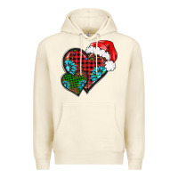 Sandshell Christmas heart gemstones leopard Premium Hoodie - BarkalooDesign