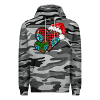 Slate Camo Christmas heart gemstones leopard Premium Hoodie - BarkalooDesign