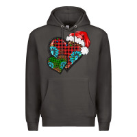 Smoke Christmas heart gemstones leopard Premium Hoodie - BarkalooDesign