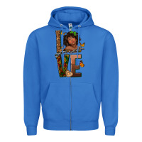 True Royal love melanin Zipper Hoodie - texasbilliewilder