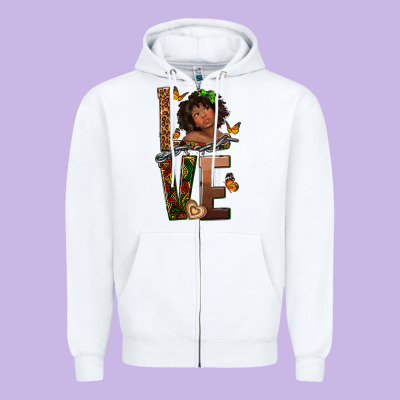 Zipper Hoodie love melanin