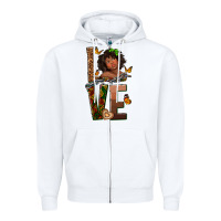 White love melanin Zipper Hoodie - texasbilliewilder