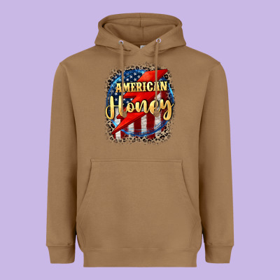American Honey 4th Of July Heavyweight Hoodie Designed By Cowgirlartshop