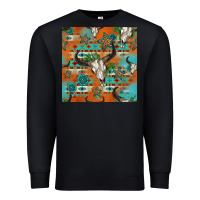 Black western bull skull seamless pattern Premium Sweatshirt - HRA Design Shop