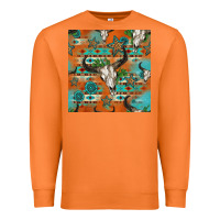 Carrot western bull skull seamless pattern Premium Sweatshirt - HRA Design Shop