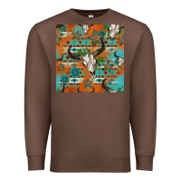 Chestnut western bull skull seamless pattern Premium Sweatshirt - HRA Design Shop