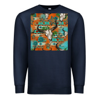 Navy western bull skull seamless pattern Premium Sweatshirt - HRA Design Shop