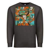 Smoke western bull skull seamless pattern Premium Sweatshirt - HRA Design Shop