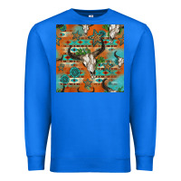 True Royal western bull skull seamless pattern Premium Sweatshirt - HRA Design Shop