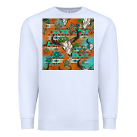 White western bull skull seamless pattern Premium Sweatshirt - HRA Design Shop