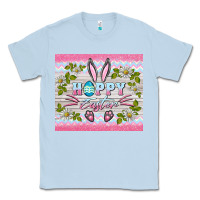 Dusty Blue happy easter bunny Classic Tee - BarkalooDesign
