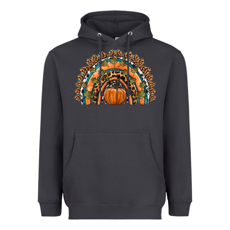 Fall Pumpkin Rainbow Heavyweight Hoodie by HRA Design Shop | Teevron