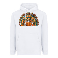White fall pumpkin rainbow Heavyweight Hoodie - HRA Design Shop