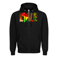 Black love melanin with african map Zipper Hoodie - texasbilliewilder
