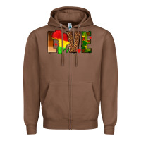 Chestnut love melanin with african map Zipper Hoodie - texasbilliewilder