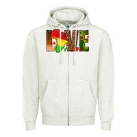 Love Melanin With African Map Zipper Hoodie | Teevron