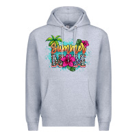 Heather Grey summer mom Premium Hoodie - NancyCooperArtShop