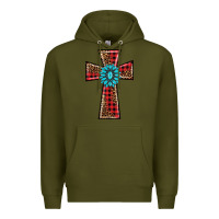 Army Green christmas cross Premium Hoodie - BarkalooDesign