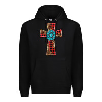 Black christmas cross Premium Hoodie - BarkalooDesign