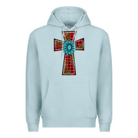 Blue Mist christmas cross Premium Hoodie - BarkalooDesign